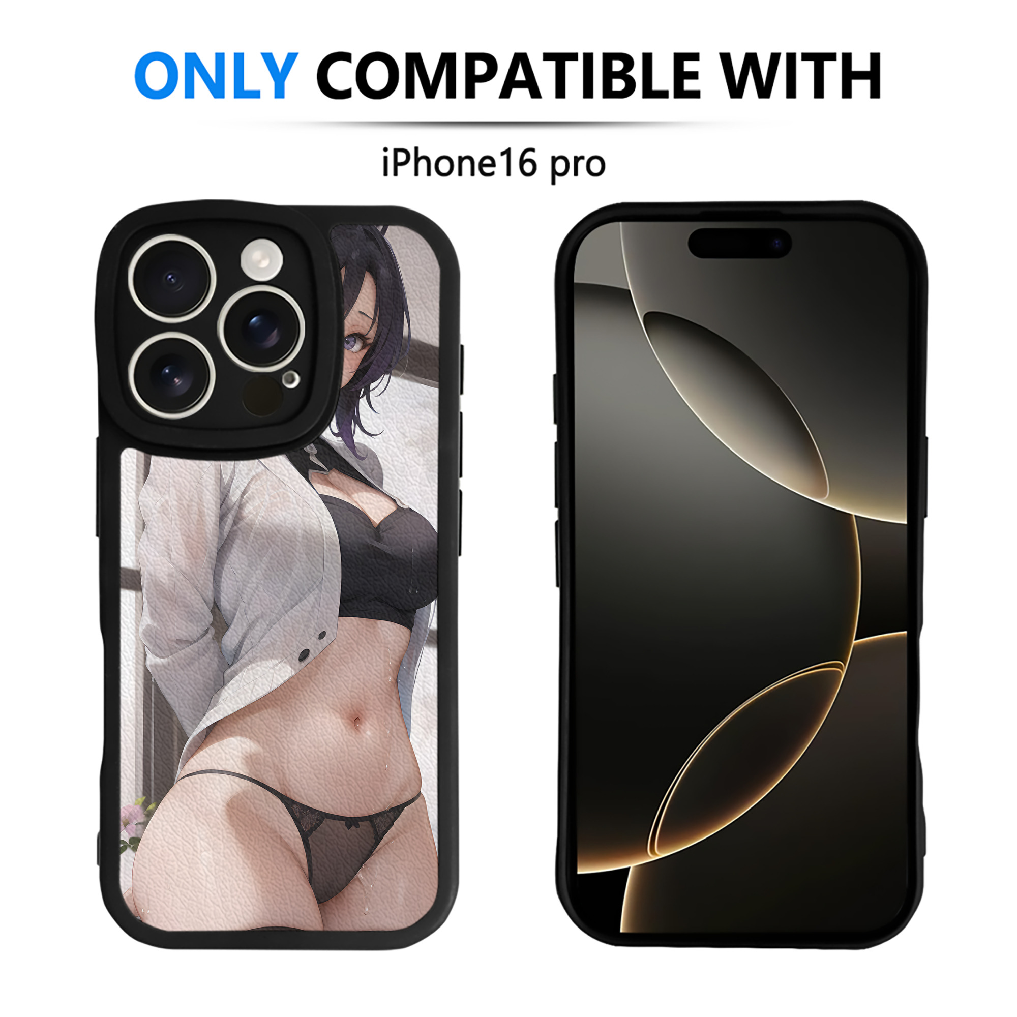 （画像用） 鬼滅の刃（きめつのやいば）蟲柱-胡蝶 しのぶ／こちょう しのぶ Kochou Shinobu 【iPhone 16シリーズ対応】シリコンスマホケース（レザー調） 材質：シリコン